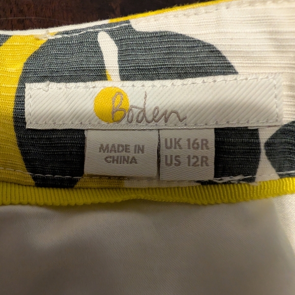 Floral Print Women's Skirt - Yellow and Gray - Picture 3 of 13